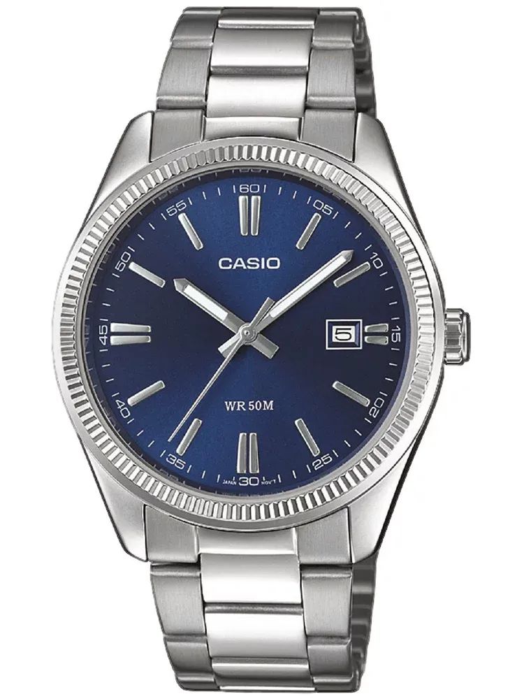 Casio Pánské analogové hodinky Spirala stříbrná