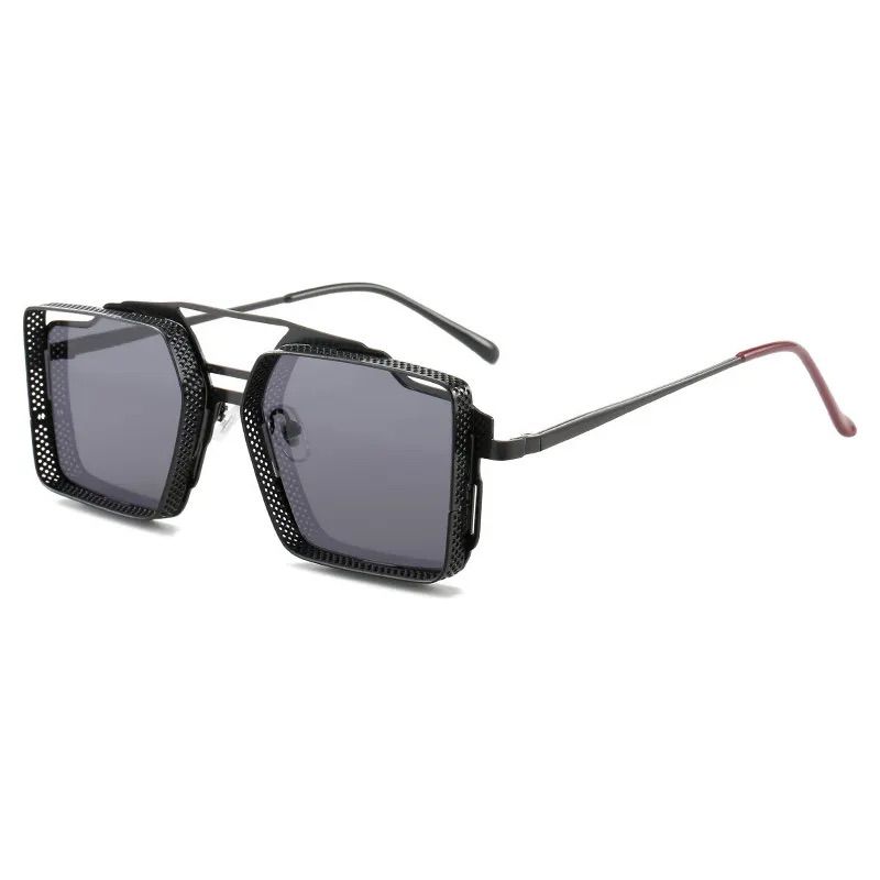 VeyRey Pánské sluneční brýle steampunk Sosrael černá