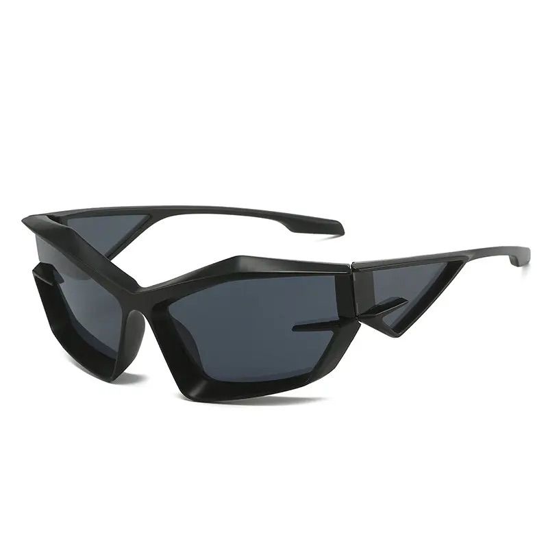 VeyRey Unisex futuristické sluneční brýle Calictor černé