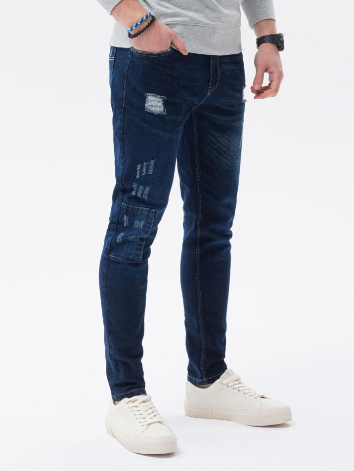Ombre Clothing Pánské džíny Skinny fit Regdar tmavě modrá