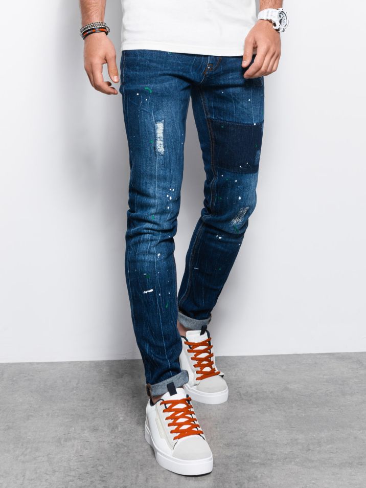 Ombre Clothing Pánské džíny Skinny Fit Nisire modrá