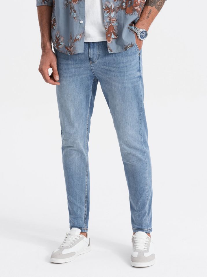 Ombre Clothing Pánské džínové kalhoty Kadyndelis světle modrá
