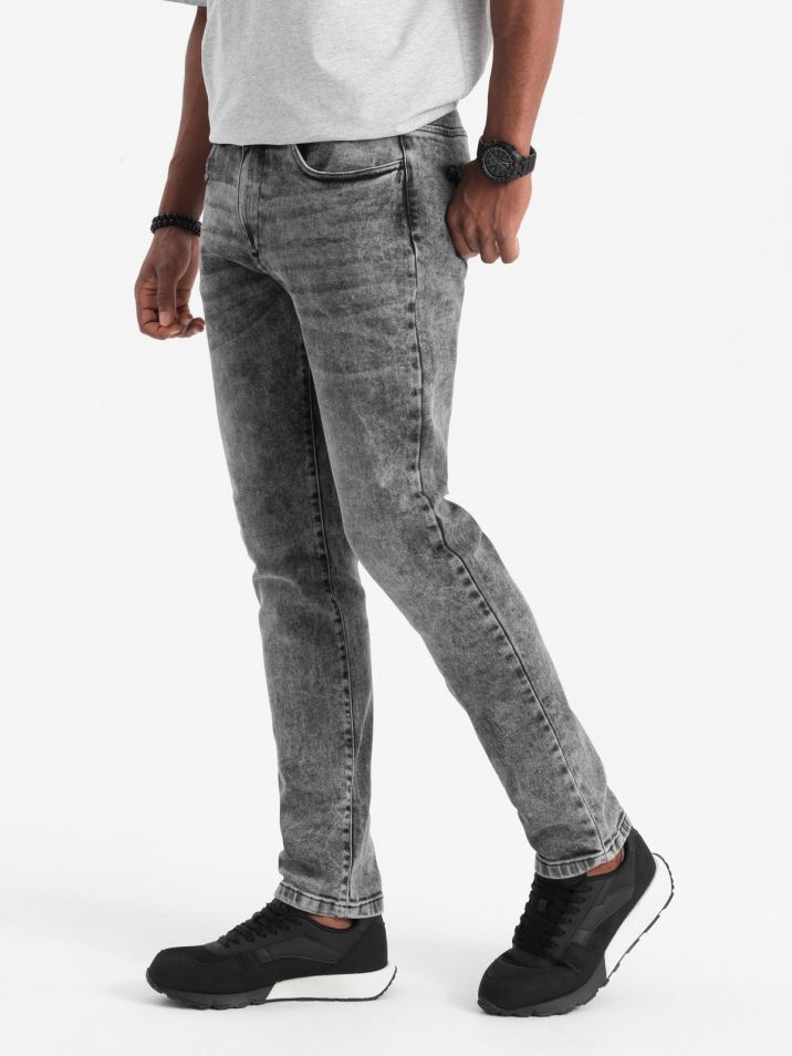 Ombre Clothing Pánské džínové kalhoty Ntiyiso šedá