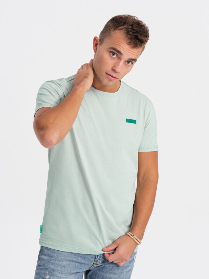Ombre Clothing Pánské tričko s krátkým rukávem Cuuphreans mátová