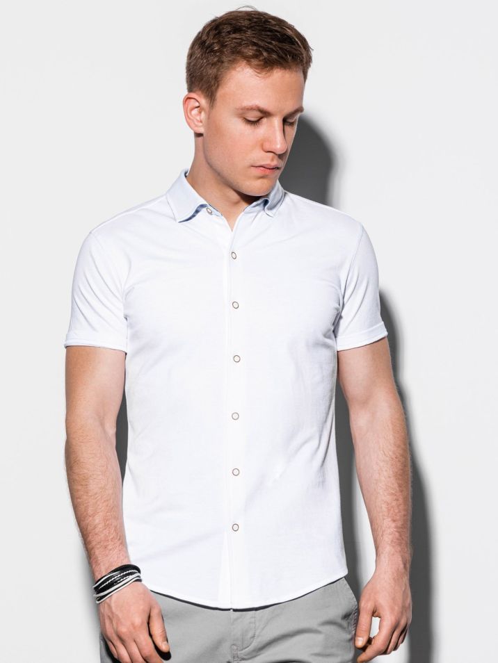 Ombre Clothing Pánská košile Coyne bílá