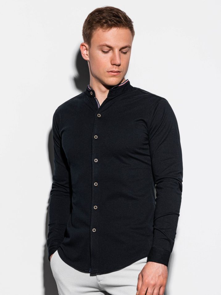 Ombre Clothing Pánská košile Healy černá