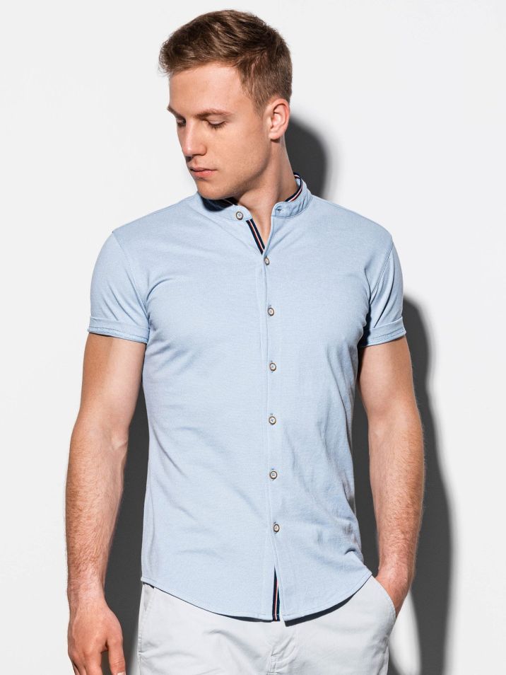 Ombre Clothing Pánská košile Conway modrá