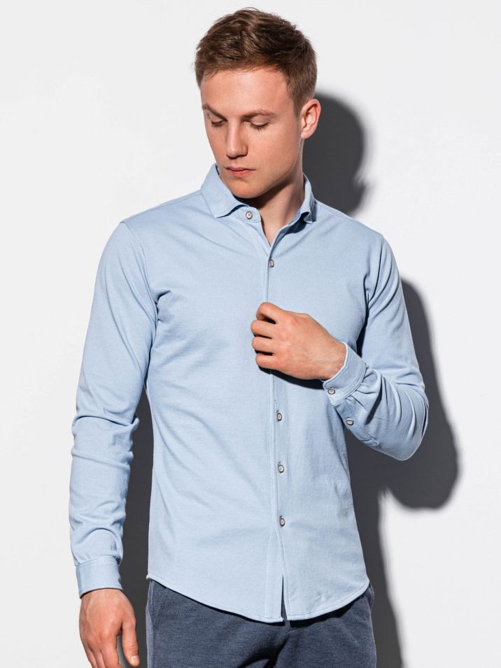 Ombre Clothing Pánská košile Earls modrá
