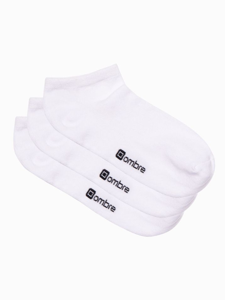 Ombre Clothing Pánské ponožky Jughin bílá 3 pack