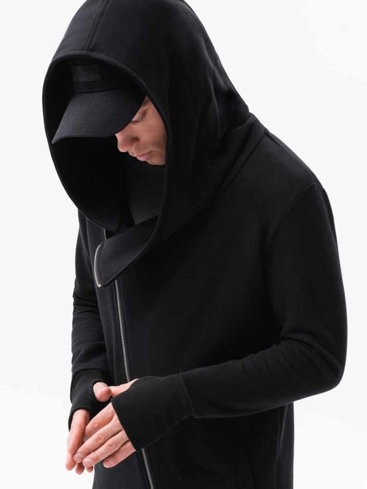 Ombre Clothing Pánská mikina s kapucí Nantes UrbanX černá