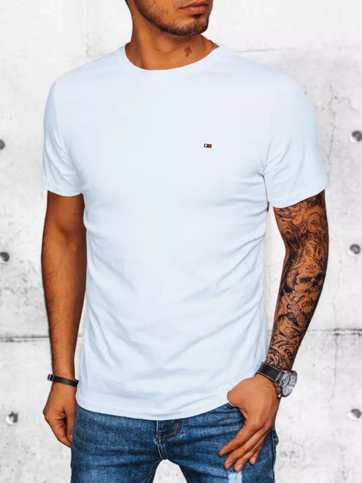 Dstreet Pánské tričko s krátkým rukávem Beaucas bílá