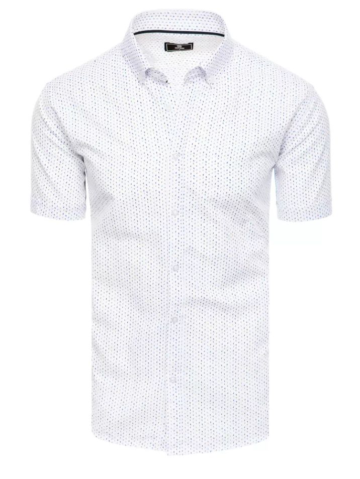 Dstreet Pánská košile s krátkým rukávem Brabal bílá
