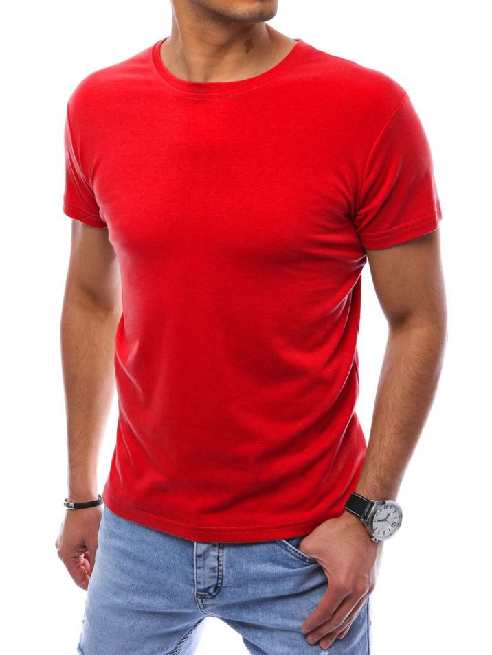Dstreet Pánské tričko s krátkým rukávem Glatice červená