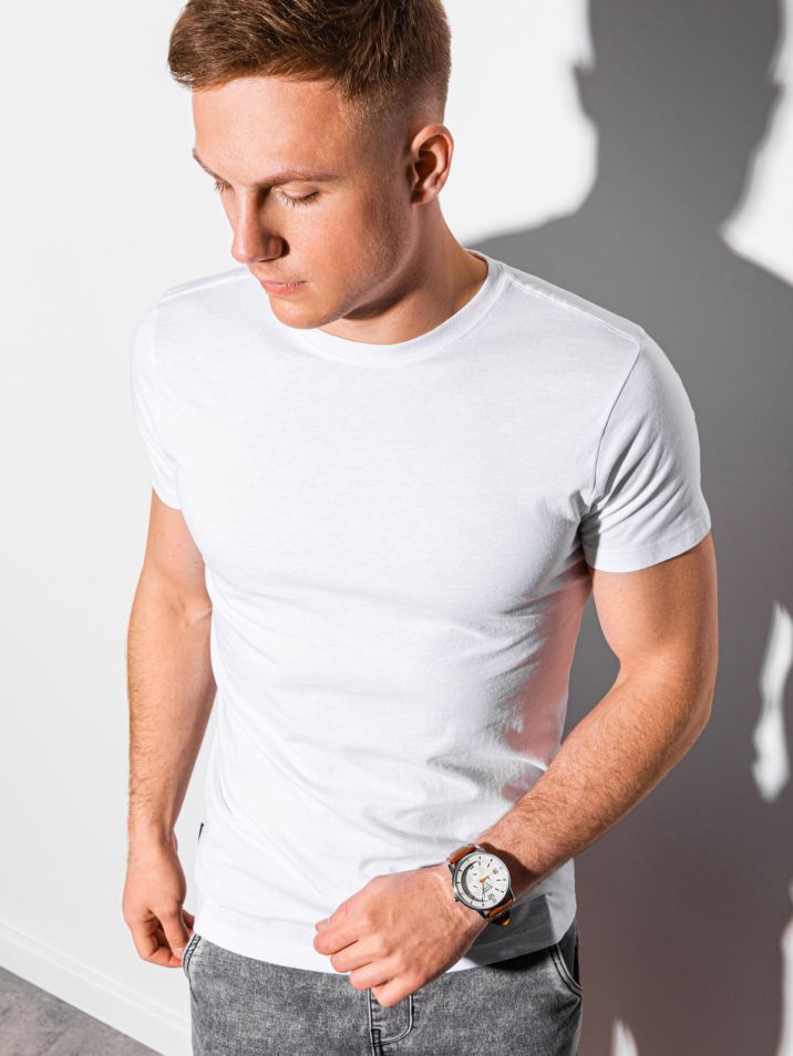 Ombre Clothing Pánské tričko balení tří kusů Omar bílá