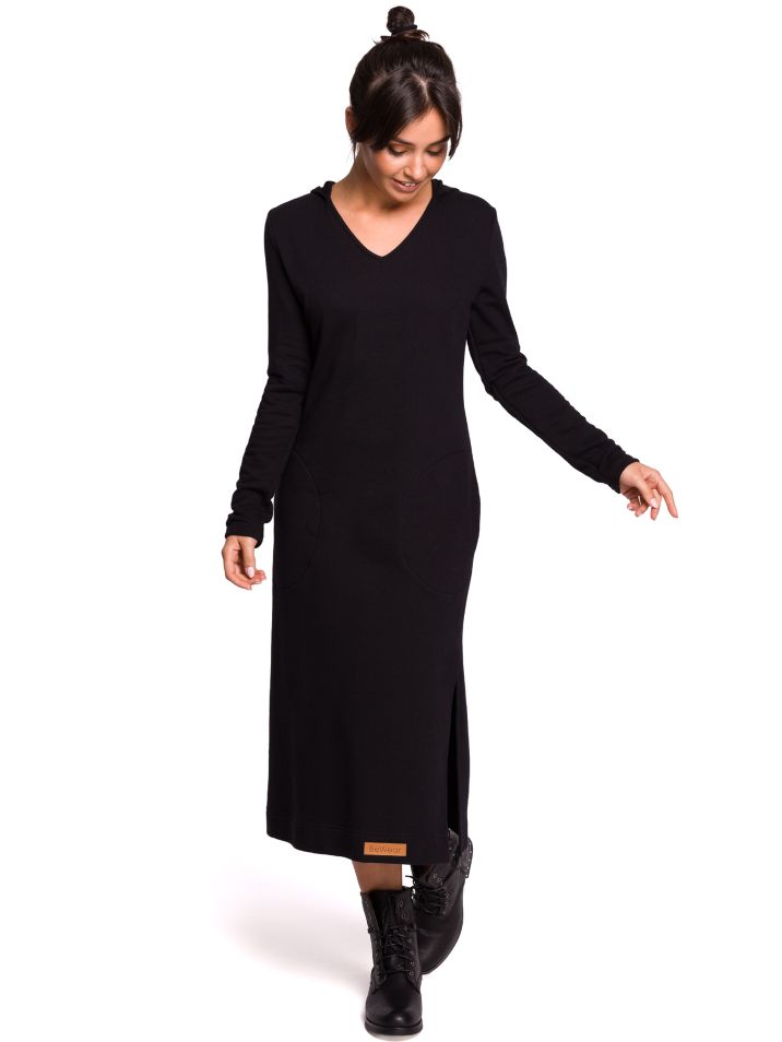 BeWear Dámské mikinové šaty Hajnrich B128 černá