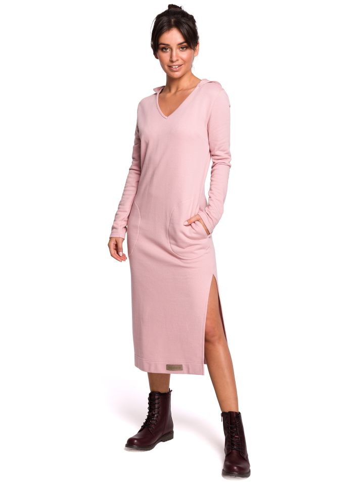 BeWear Dámské mikinové šaty Hajnrich B128 růžová