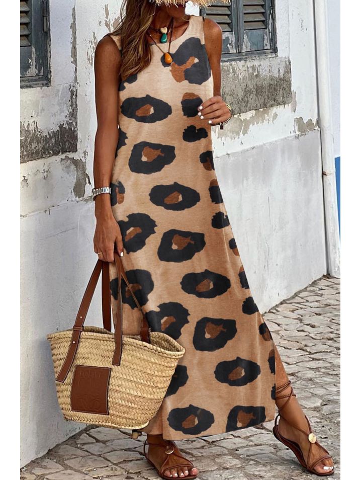 OMG Dámské maxi šaty Galiece leopard