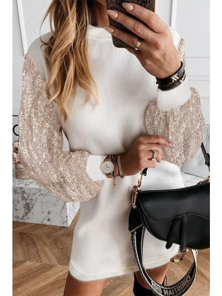 OMG Dámské mikinové šaty Aglofir bílá