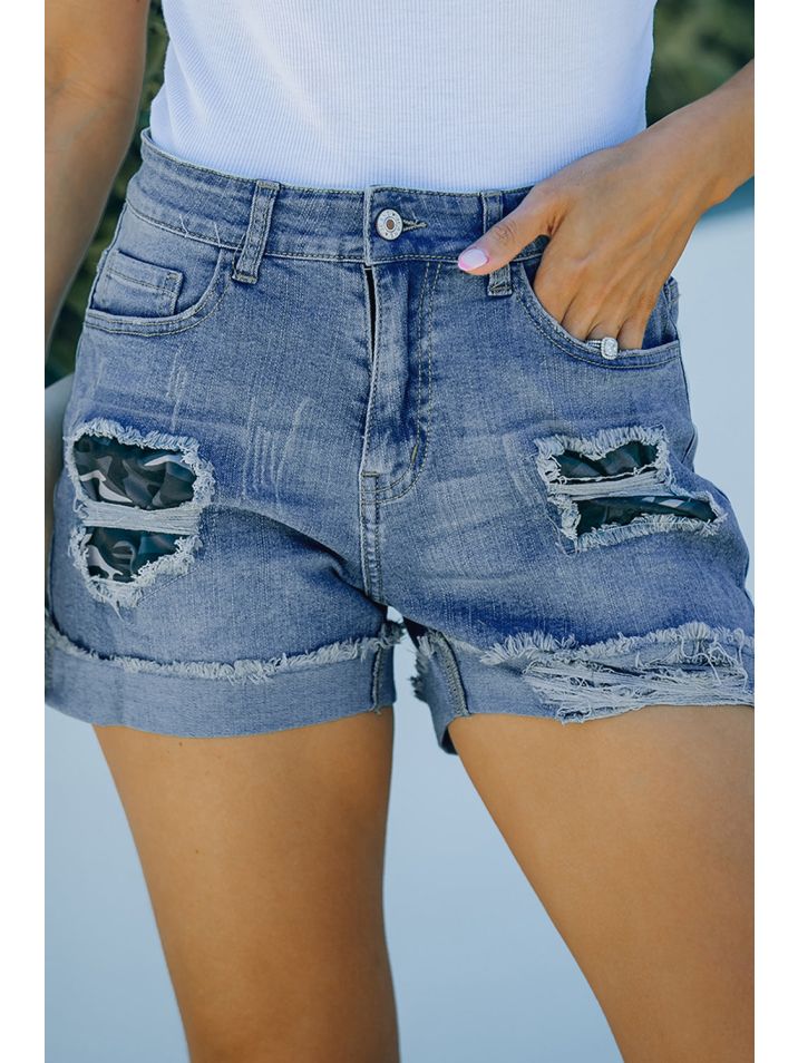 OMG Dámské džínové kraťasy Kloen jeansová