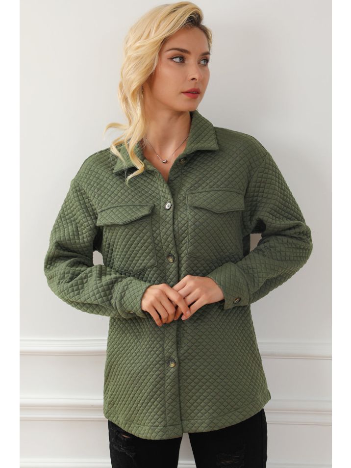 OMG Dámská košilová bunda Belavale zelená