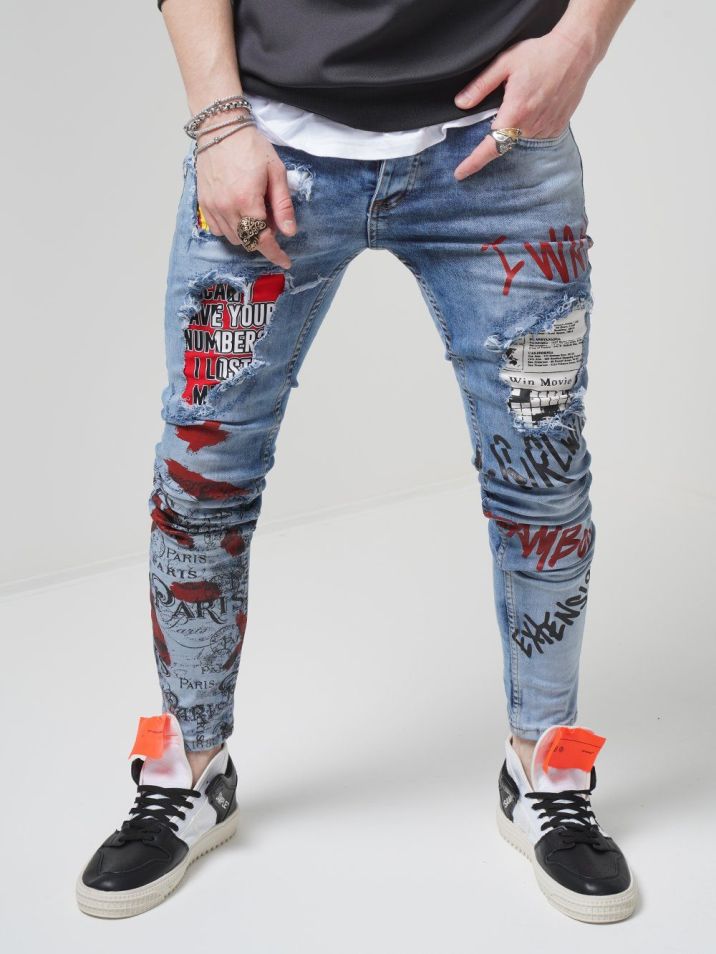 Sernes Pánské džínové kalhoty Banksy jeansová