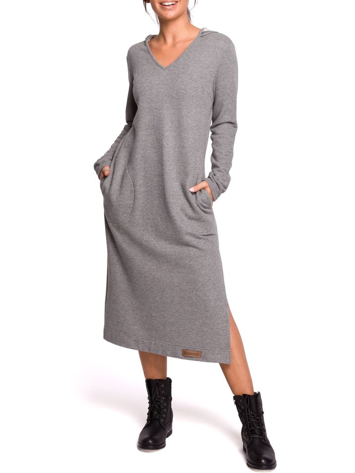 BeWear Dámské mikinové šaty Hajnrich B128 šedá