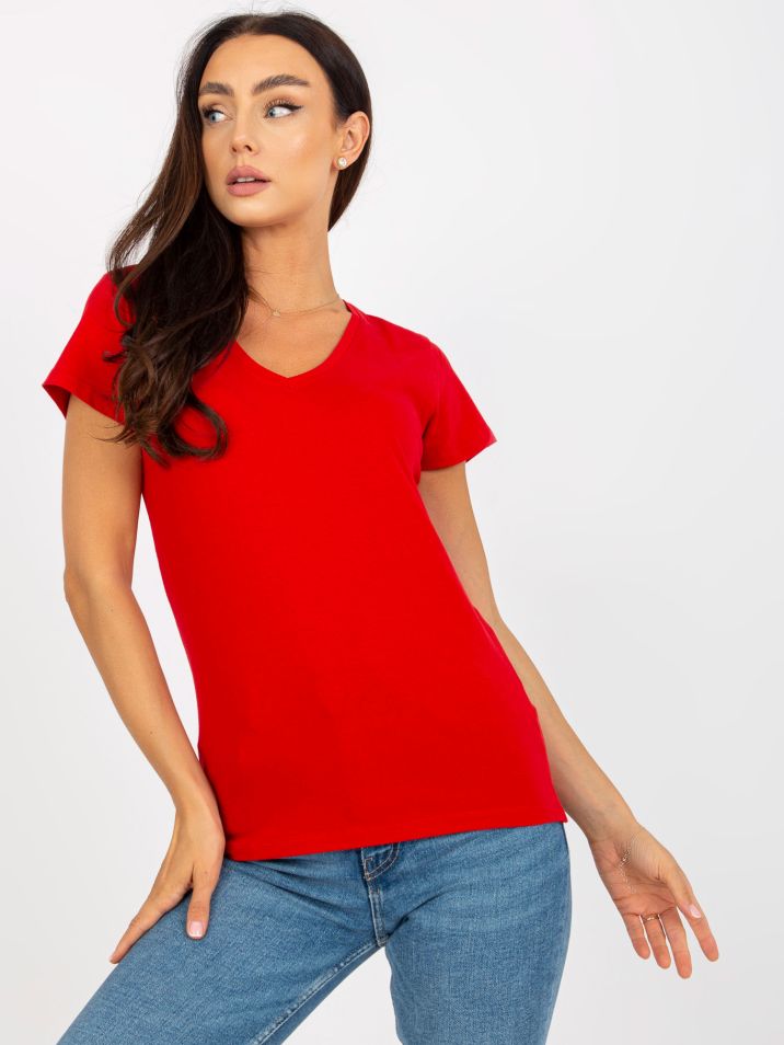 Basic Feel Good Dámské tričko s krátkým rukávem Milsent červená