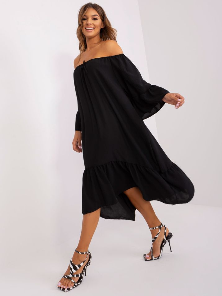 Italy moda Dámské midi šaty Aswang černá