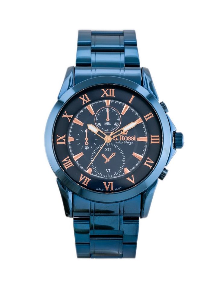 G. Rossi Pánské analogové hodinky s krabičkou Allesio tmavě modrá