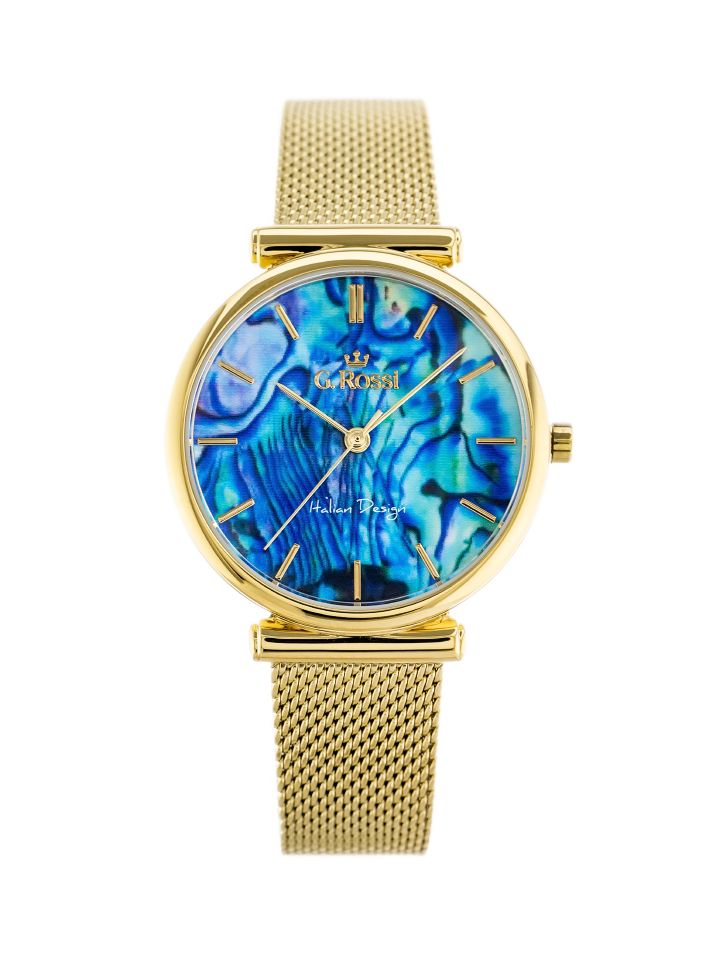G. Rossi Dámské analogové hodinky s krabičkou Mulrol zlatá
