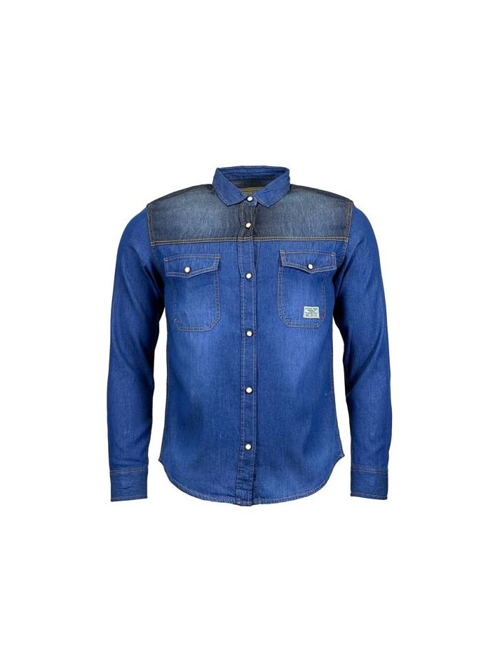 EKW Pánská džínová košile s dlouhým rukávem Feiler tmavě modrá