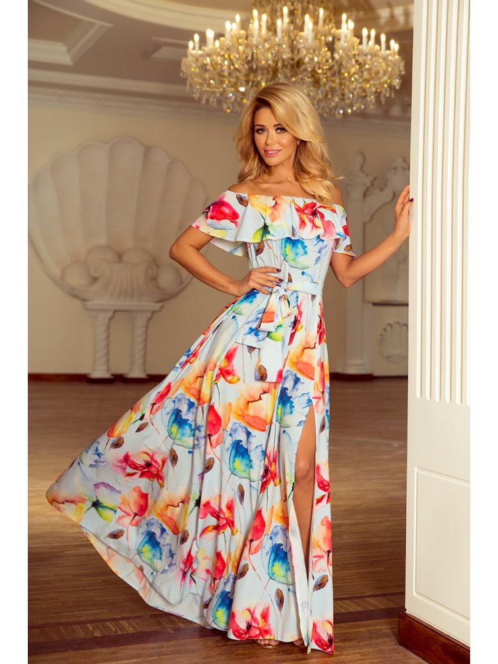 Numoco Dámské květované šaty Sagrelydd vícebarevná