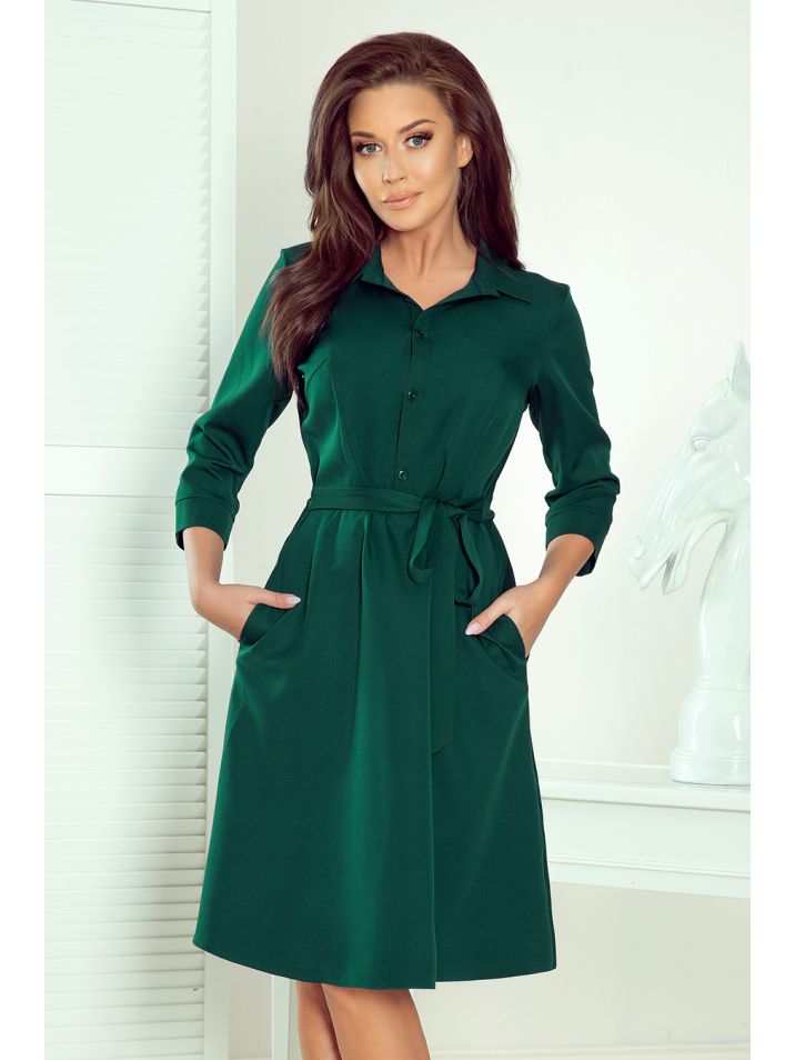 Numoco Dámské mini šaty Sandy zelená