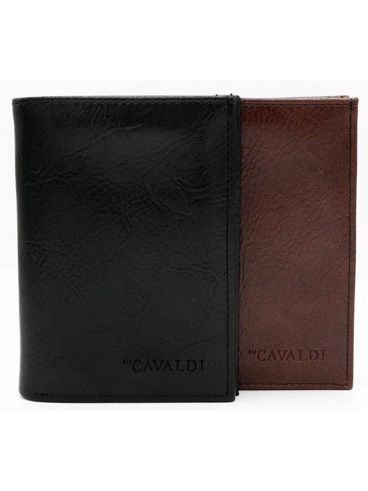 4U Cavaldi Pánská kožená peněženka Khraggas černá