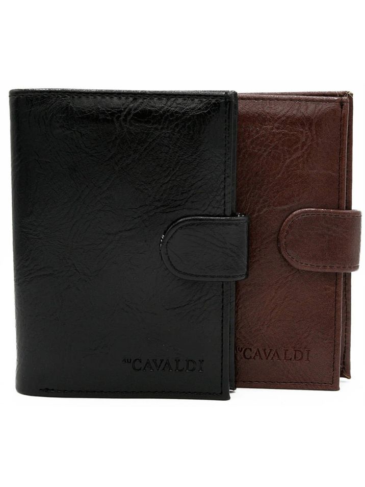 4U Cavaldi Pánská kožená peněženka Zakgun černá