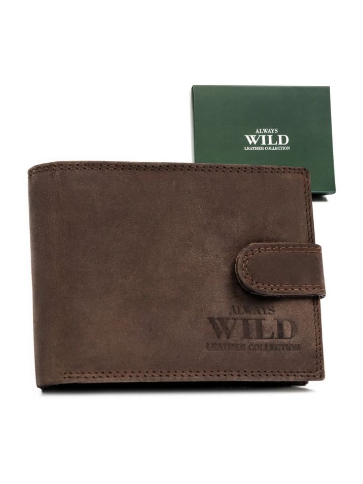 Always Wild Pánská kožená peněženka Sherg hnědá