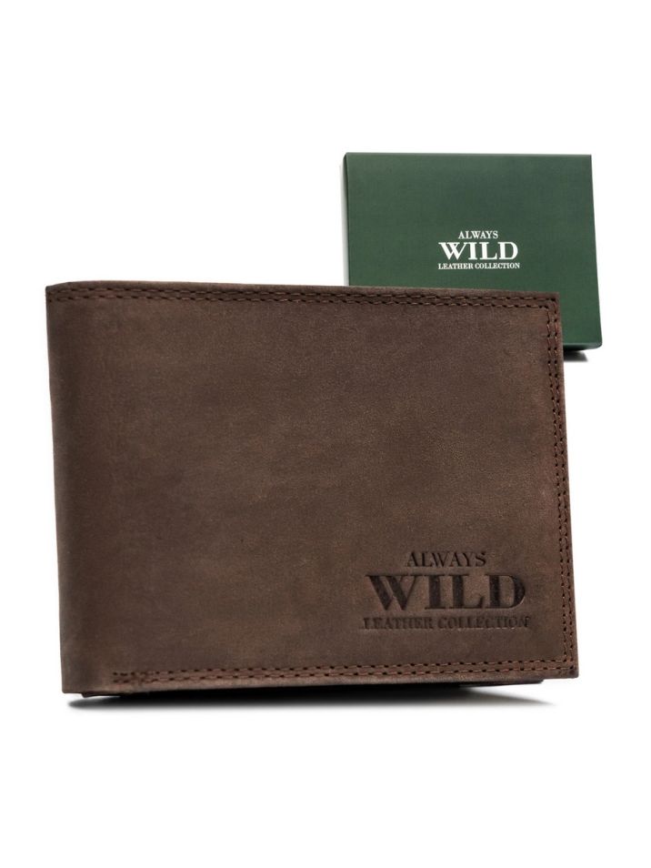 Always Wild Pánská kožená peněženka Dimstrike hnědá