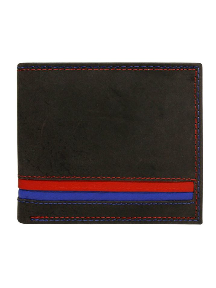 Inny Pánská peněženka Ogil hnědo-červená-modrá