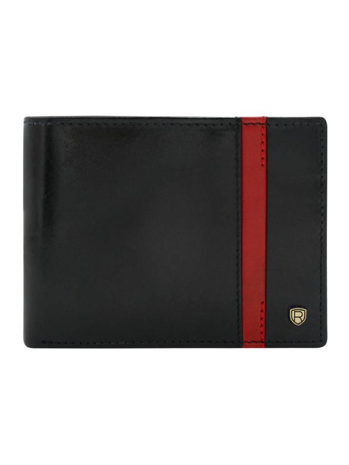 Rovicky Pánská kožená peněženka Mandok černá, červená 