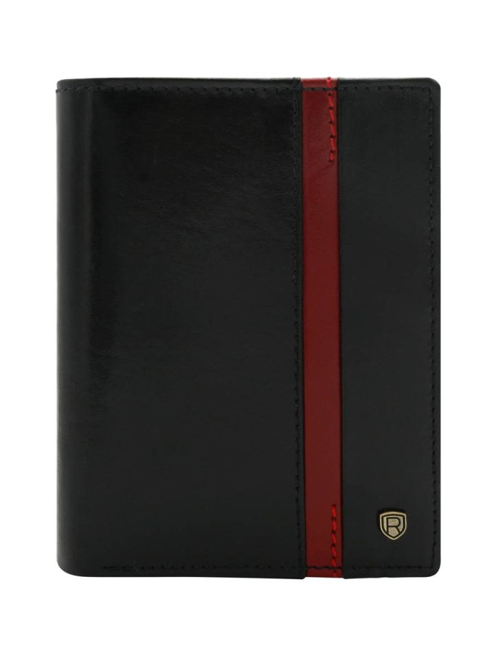 Rovicky Pánská kožená peněženka Racalmas černá, červená 