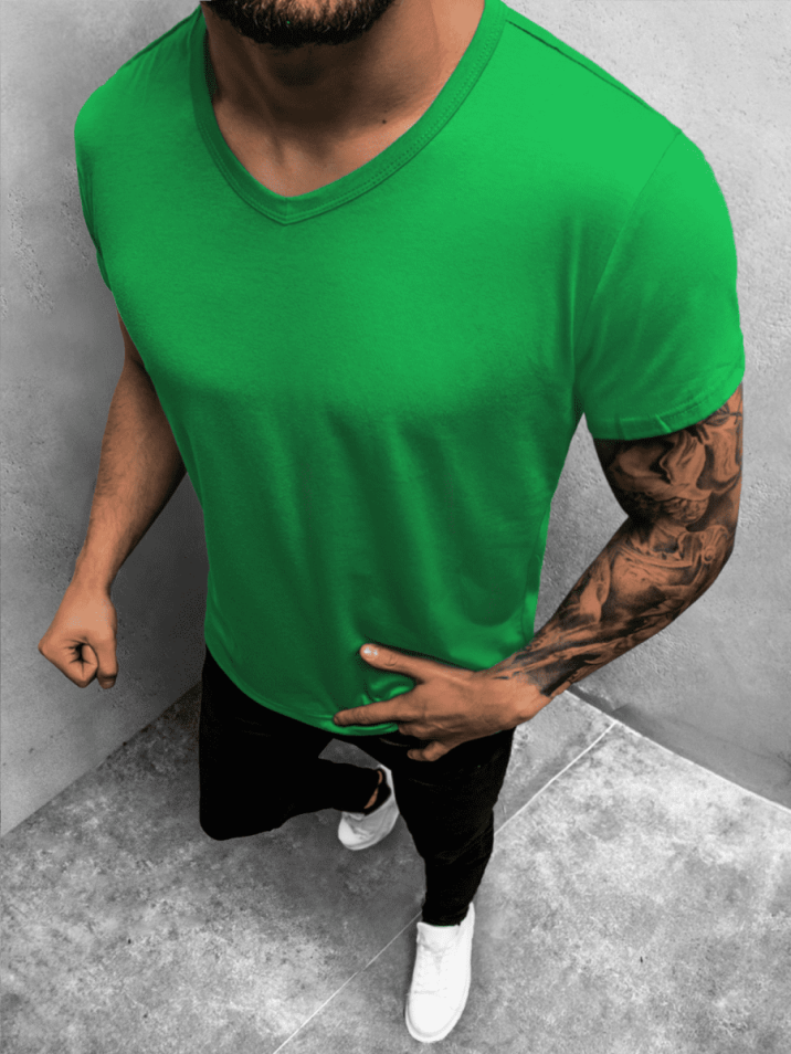 Ozonee Pánské tričko s krátkým rukávem Kanror zelená