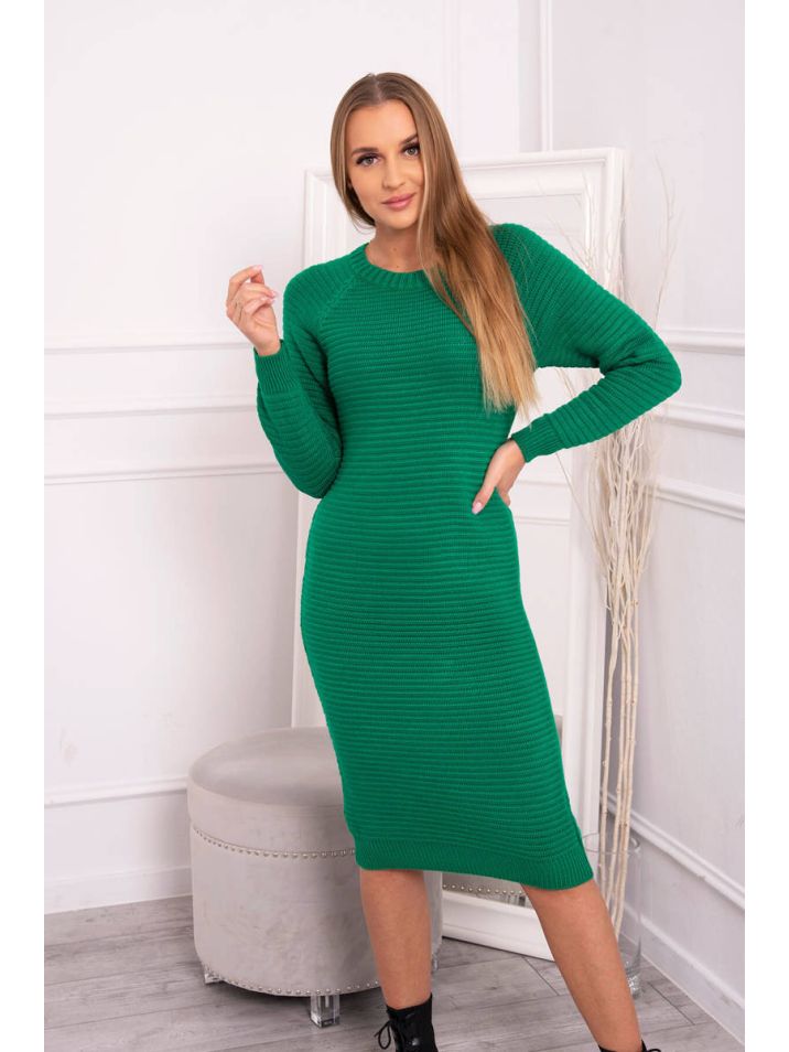 Kesi Dámské svetrové šaty Shanwen zelená