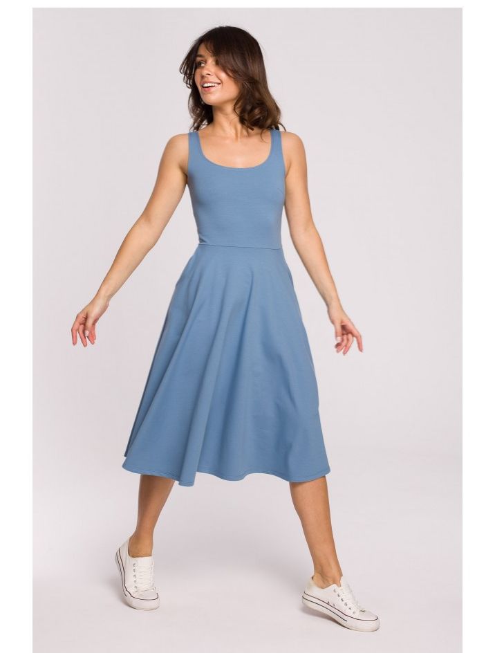BeWear Dámské midi šaty Zoltosteon B218 modrá