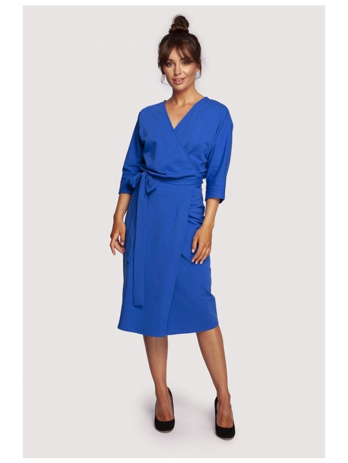 BeWear Dámské midi šaty Loni B241 královsky modrá