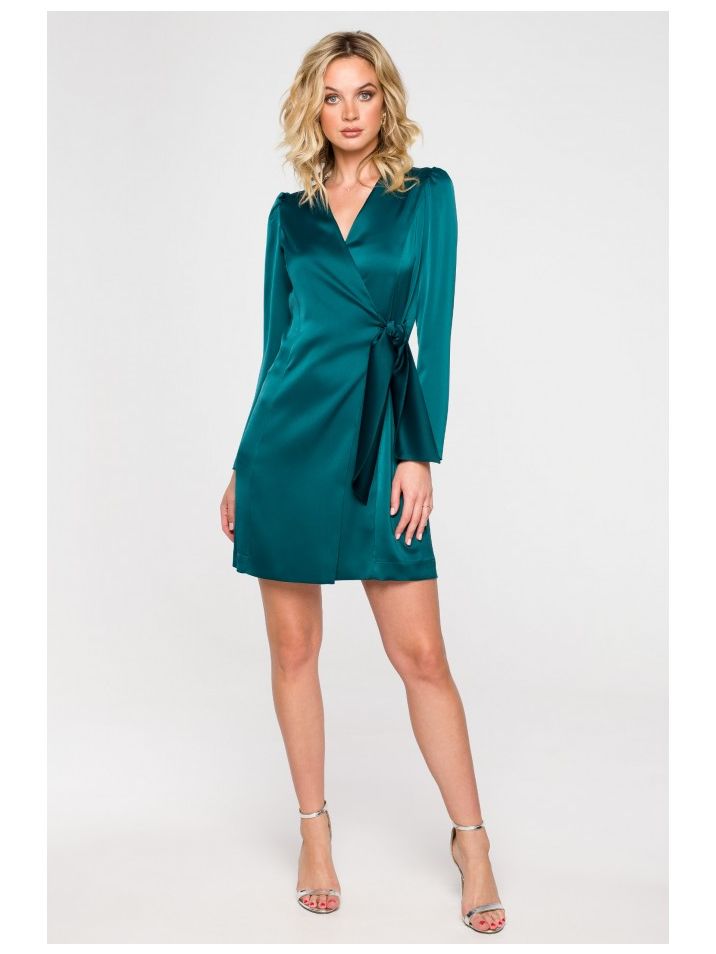 Makover Dámské mini šaty Annaree K156 zelená
