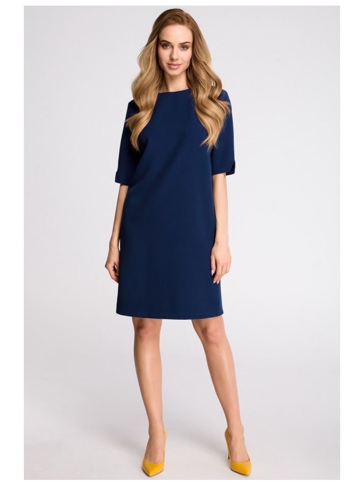 Stylove Dámské mini šaty Herzenes S113 námořnická modrá
