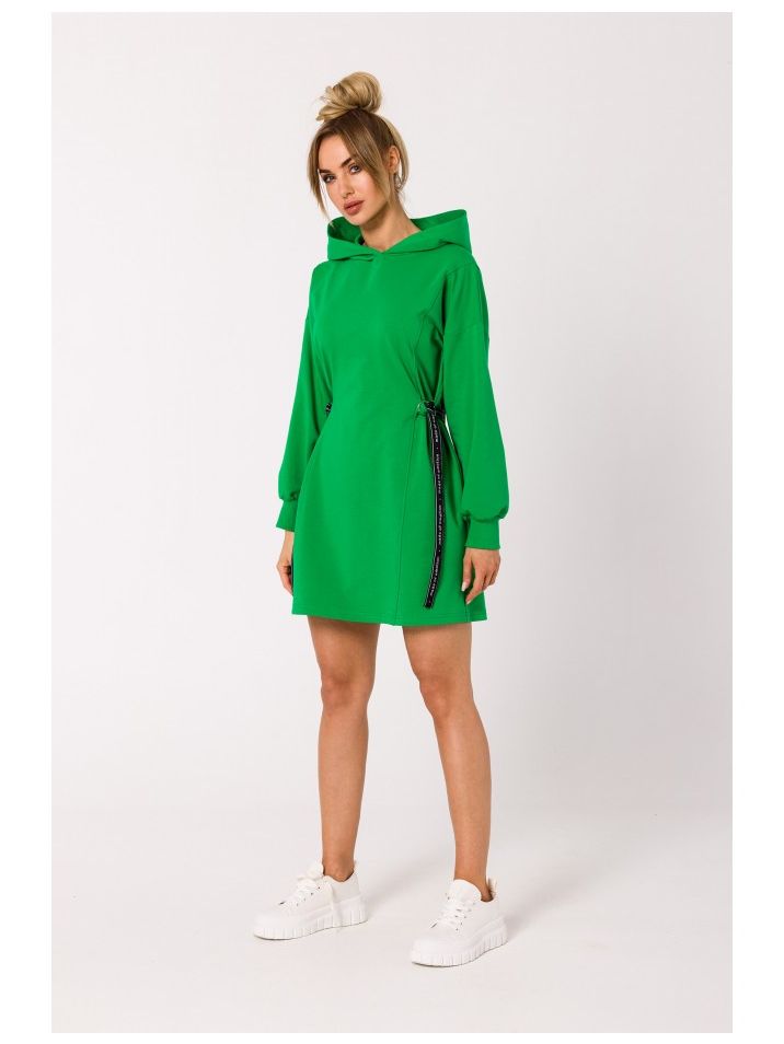 Made of Emotion Dámské mikinové šaty Estrilla M730 zelená