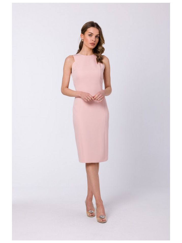 Stylove Dámské mini šaty Lilott S342 pudrová růžová