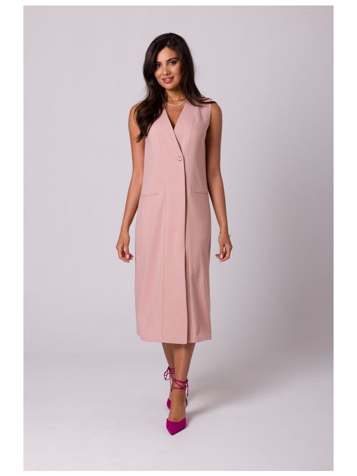 BeWear Dámské midi šaty Annaree B254 růžová