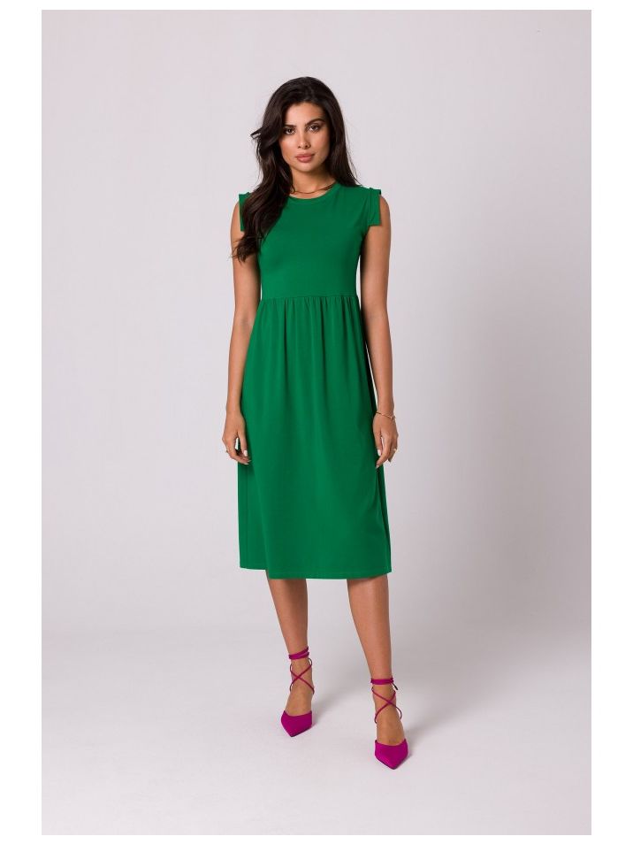 BeWear Dámské midi šaty Clariwse B262 zelená